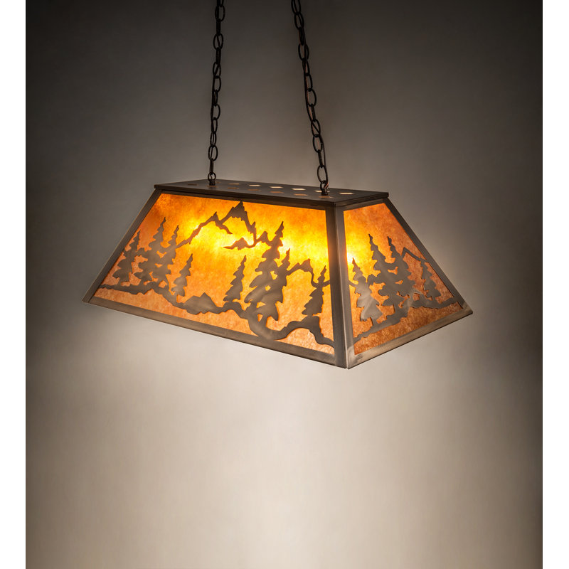 Rustic Lodge 6 - Light Pendant, Silver Mica