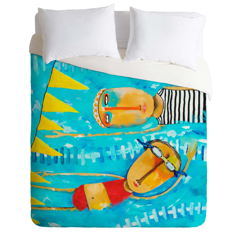 Ensemble de housse de couette de natation, Housse de couette simple / simple TG et 1 taie dé