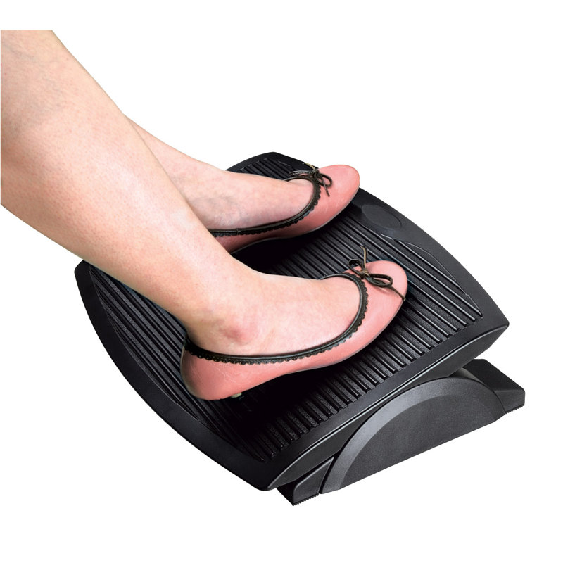 Ergo Plus Black Adjustable Plastic Footrest