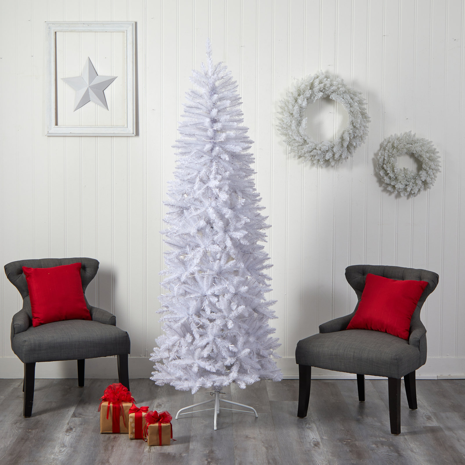 Lighted Artificial Christmas Tree, 7'