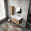 Meuble-lavabo mural moderne avec lavabo et armoire de rangement latérale Modern-971912937