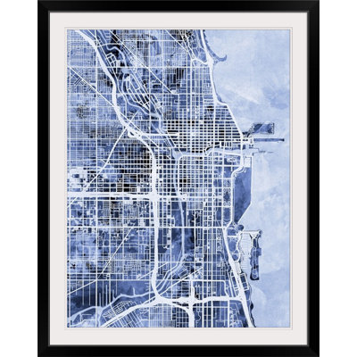 «Chicago City Street Map» par Bellen, impression