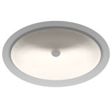 Dantesca® Vitreous China Oval Undermount Bathroom Sink with Overflow