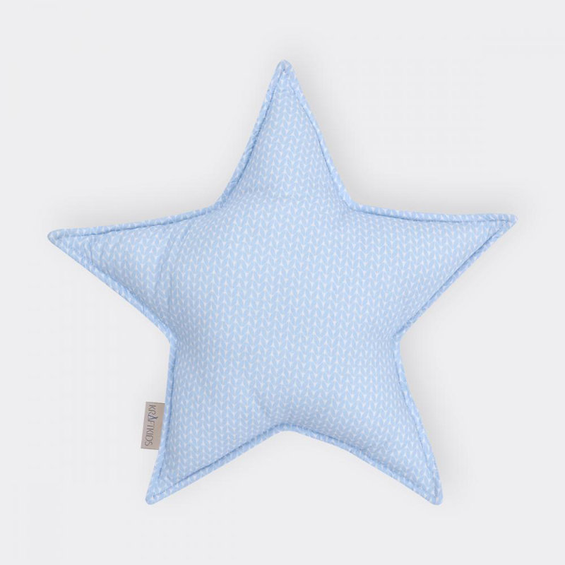 Kleine Blätter Geometric Novelty Throw Cushion, Light Blue