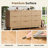57'' W 9-Drawer Fluted Dresser, Modern Chest of Drawers, Wood Storage Organizer