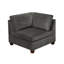 Spacieux canapé modulaire en chenille gris 6 modulaires avec 2 canapés d'angle, fauteuils sans accoudoirs et repose-pieds pour un espace de vie confortable en forme de L 6 pièces