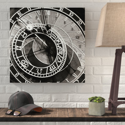 « prague clock i », reproduction de photo sur toile tendue