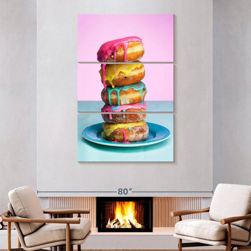 Yarlin Frosted Doughnut Stack, 74" H x 48" W