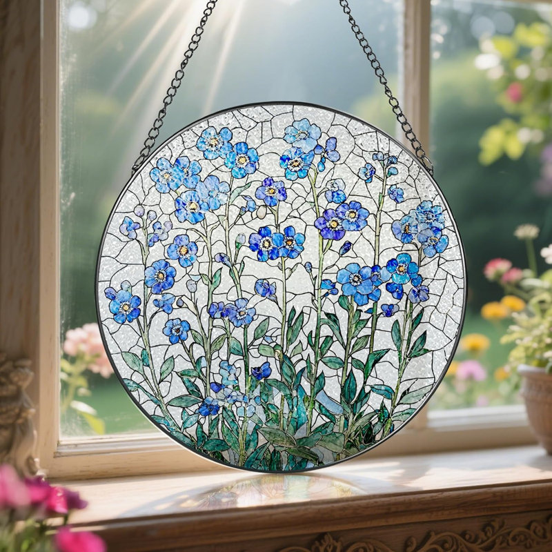 Attrape-soleil vitrail 8 po Forget-me-not