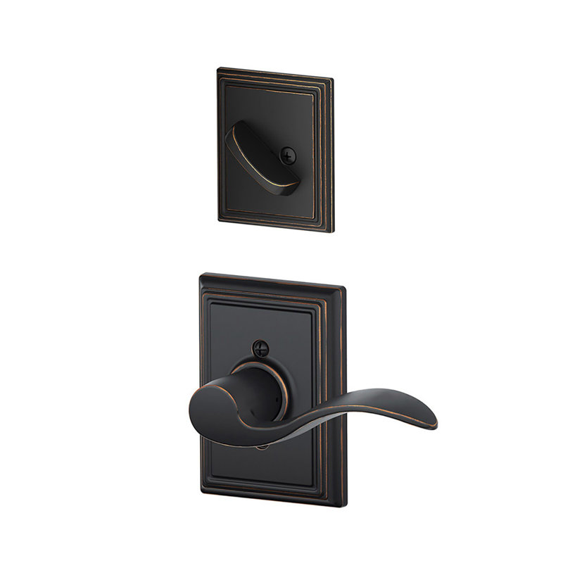 Addison Single Cylinder Interior Lever Set, Aged Bronze, Right, Yes