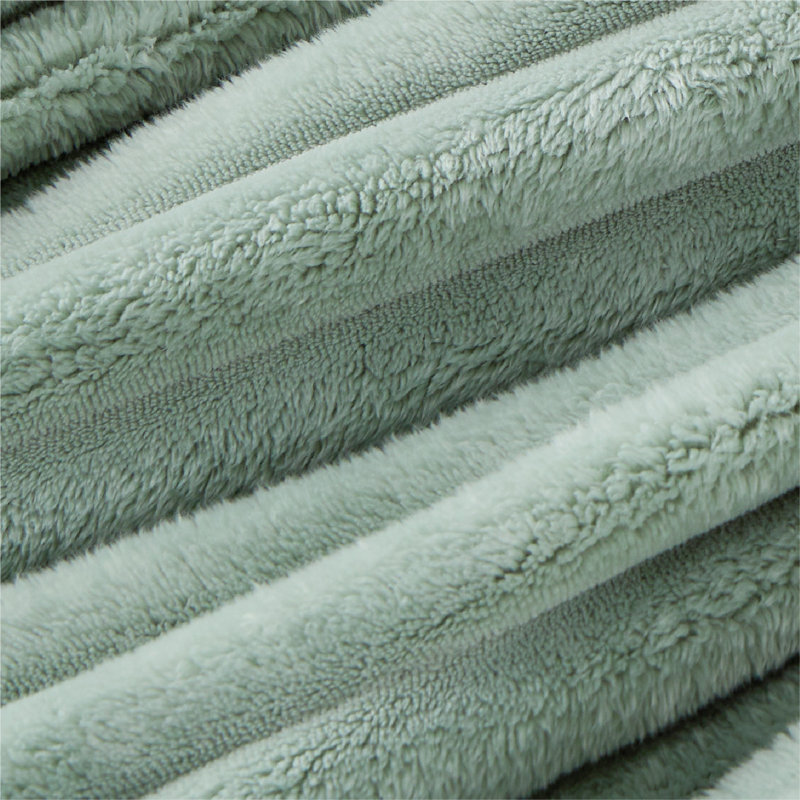Ensembles d'édredon pour grand lit - 3 pièces de literie molletonnée vert sauge moelleux, esthétique rayée confortable pour les chambres modernes et d'invités, décoration intérieure de luxe toutes saisons