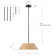 1-Light 15.7" Wide Modern Scandinavian-Style Wood-Like Pendant Lamp with Lamp Shade diffuser