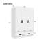Garde-robe 3 portes avec tiroirs de rangement, tablettes et tringle, blanc