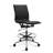 Modern Drafting Chair | Upholstered PU Leather Ribbed Armless Mid Back with Tall Adjustable Base & Leg Rest | Tilt Lock, Swivel | Computer, Home, Executive, Conference, Meetings -1423078237