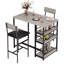 Upholstered Counter Stool with Metal Frame-1471255394