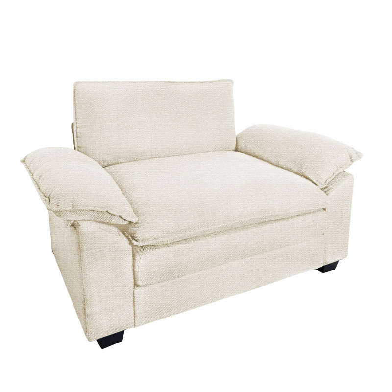 52'' W Upholstered Extra Wide Accent Chair, Beige