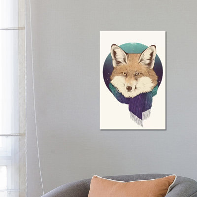 Fox 1 Piece Wrapped Canvas Wall Art