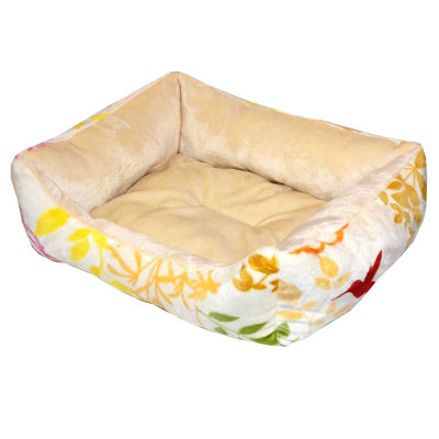 Floral Polyester Pet Bed