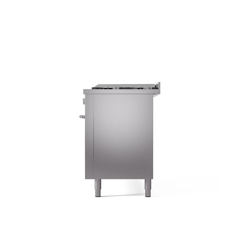ILVE Professional Plus II 60 in Dual Fuel Range 9 Burner, Griddle, Liquid Propane, Stainless Steel