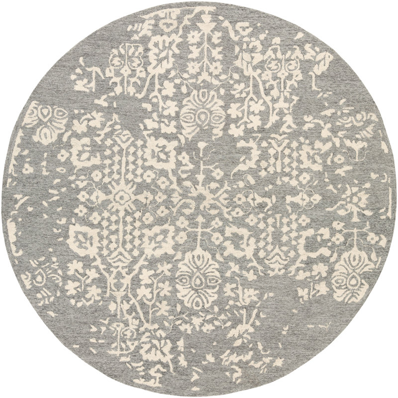 Bergmann Wool Oriental Indoor Rug, Round 6'