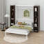Grand lit escamotable moderne escamotable avec portes de rangement-1858670207