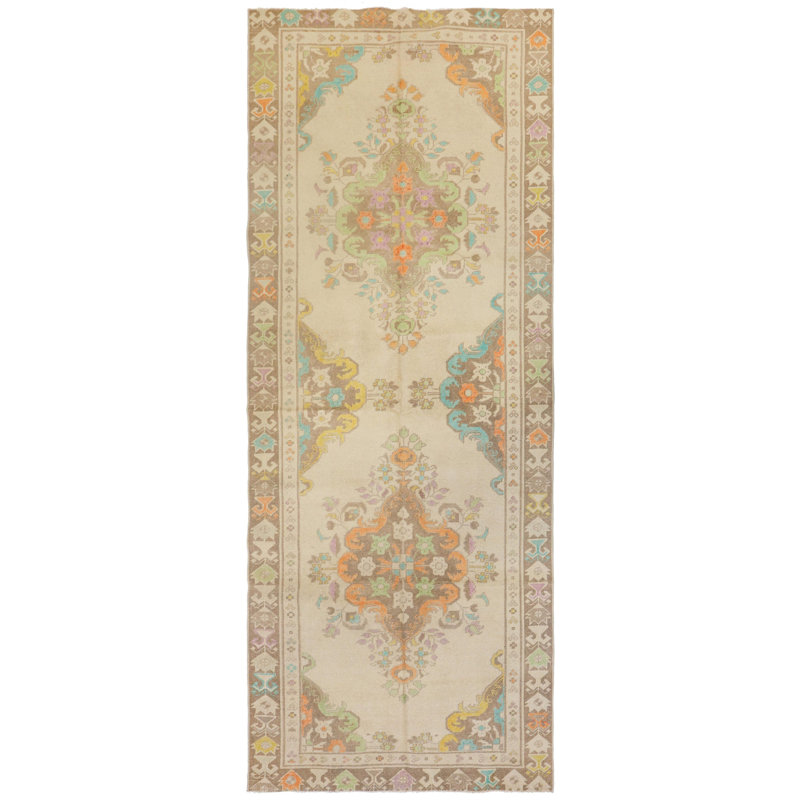 Vintage Turkish Village Rugs One-of-a-Kind Runner 4'2" X 10'3" Area Rug