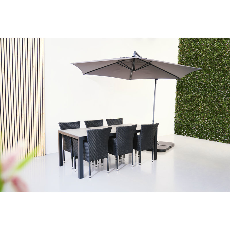 Grimes Rectangular 7 - Piece 6 - Person 195Cm Outdoor Table Set