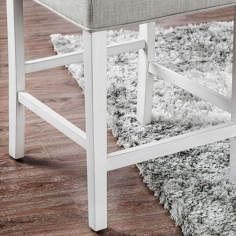 Ensemble de 2 chaises à hauteur de comptoir en tissu