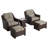 Keaisha 2-Person 3-Piece Outdoor Wicker Swivel Glider Seating Group with Side Table-1581251981-1581251968-1575161217