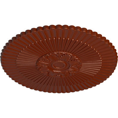 Endurathane Springtime Ceiling Medallion, 42 1/2"OD x 4 5/8"P (Fits Canopies up to 9 3/8"), Hand-Painted Brass Finish