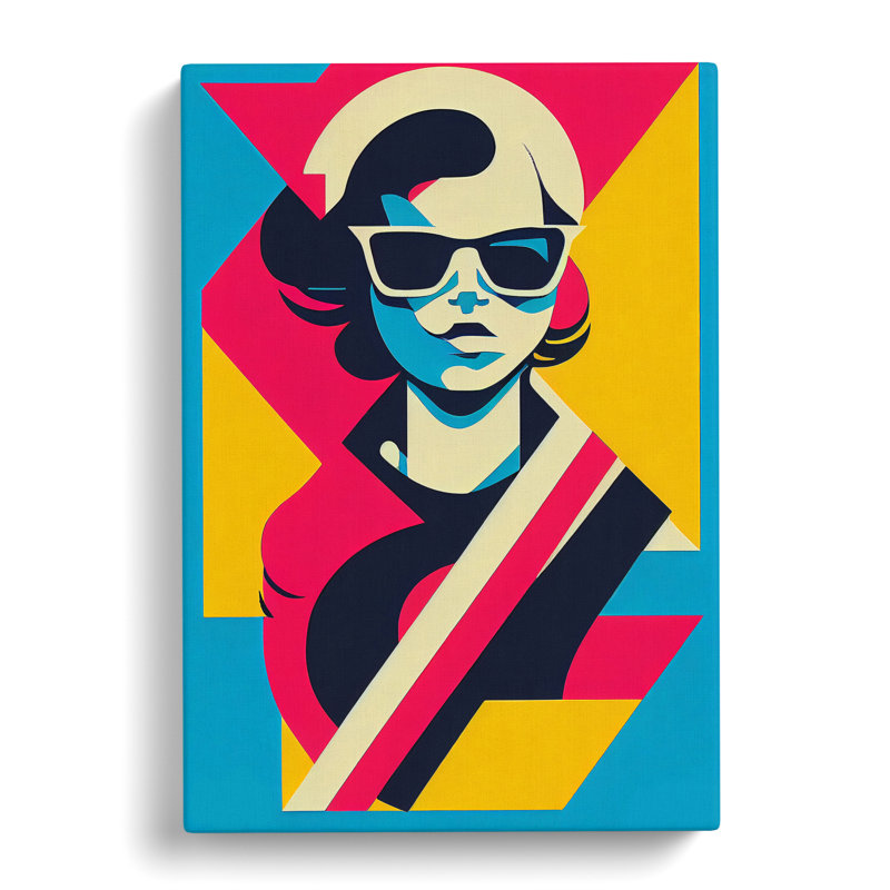 Pop Art Woman - Wrapped Canvas, 76cm H x 50cm W