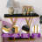 Mercer41 39.3" Console Table With Faux Marble Top, LED Light & Gold Metal Frame