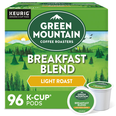 Green Mountain Coffee Roasters Breakfast Blend Single-Serve Keurig K-Cup Pods, Light Roast Coffee