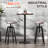 42" H Bar Table With Weathered Wood And Metal Base - Indoor & Outdoor Use Round Natural Framework For