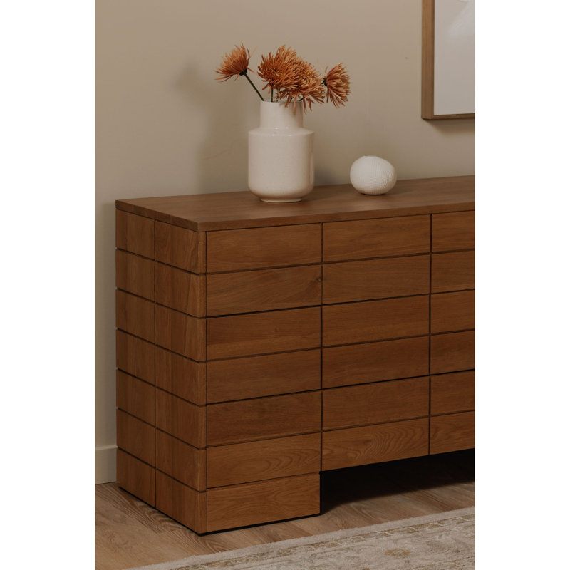 Gia 6 Drawer Dresser Brown