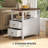 End Table with Charging Station, USB Ports, Drawers and Shelf-1267662022