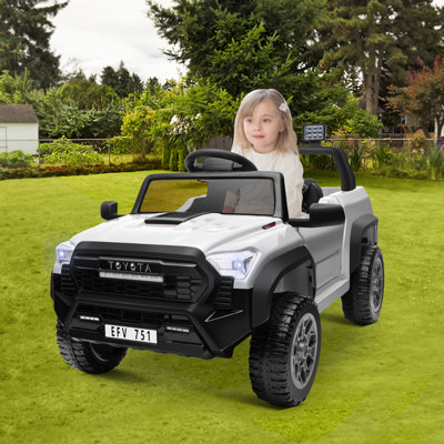 24v Single Seater Ride On Car For Kids, Electric Ride On Car Licensed Toyota Tacoma, Ride On Toy For Ages 3+, Spacious Kids Car W/independent Safety