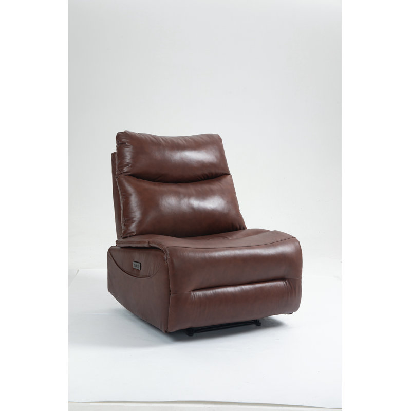 Fauteuil inclinable Zaiyah, Similicuir brun