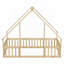 Lit simple en bois en forme de maison avec clôture, garde-corps, naturel-1312983077-1312983078