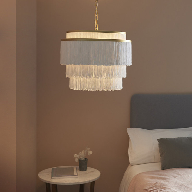 Curtis Multi Tier 3-Light Gold Chandelier