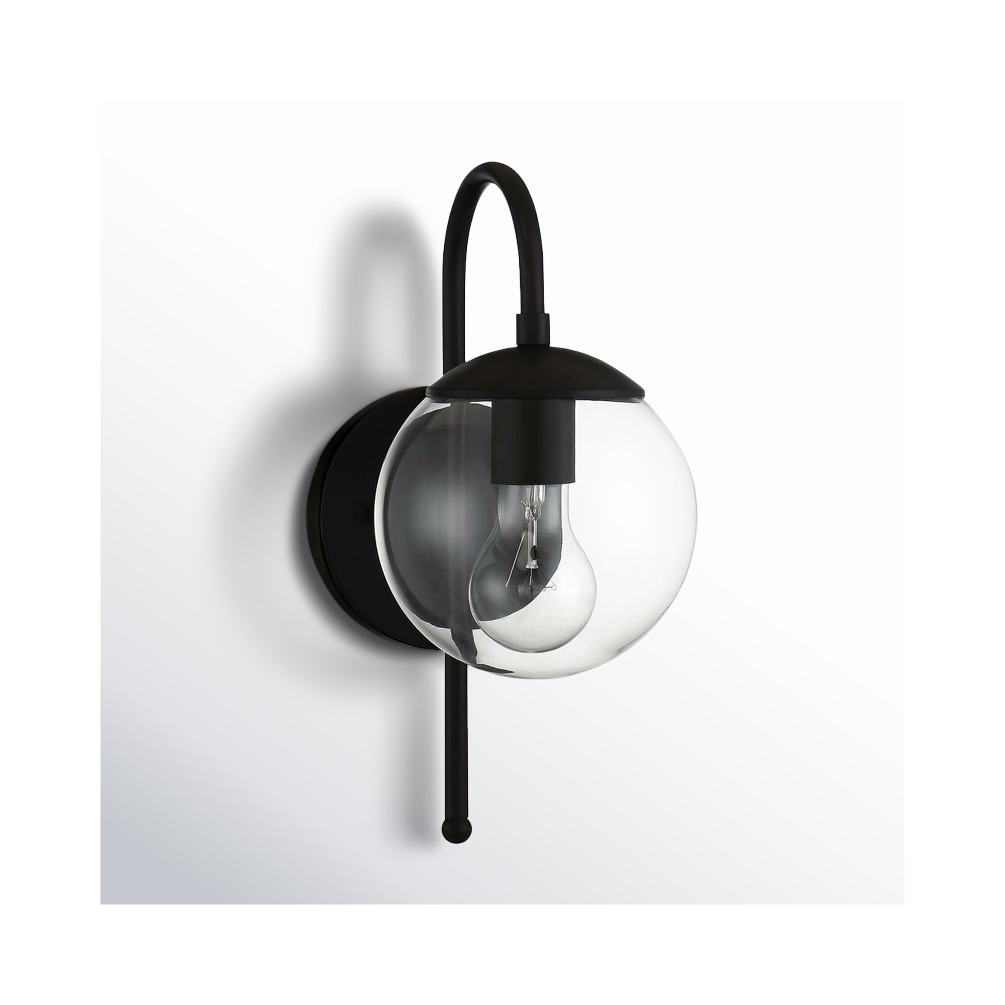 Elba 13" H Outdoor Wall Lantern, Matte Black
