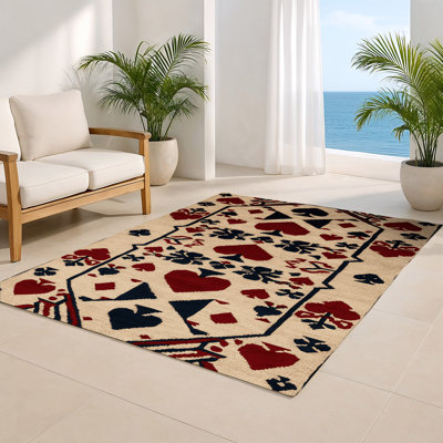 French Brown Indoor and Outdoor Area Rug
