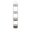 Organisateur de tablette de rangement de salle de bain ovale à 4 niveaux avec détails en bois d'acacia noir mat-860147659