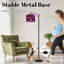 Lampe sur pied arquée avec abat-jour réglable, motif cœurs colorés, 3 températures de couleur, intensité variable, lampe sur pied avec interrupteur au pied pour chambre à coucher