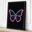 Neon Butterfly Modern - Wrapped Canvas-178288403-178288404