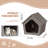 22.82"H Resin Cat House For Outdoor & Indoor(Light Brown/Gray)-1133488316