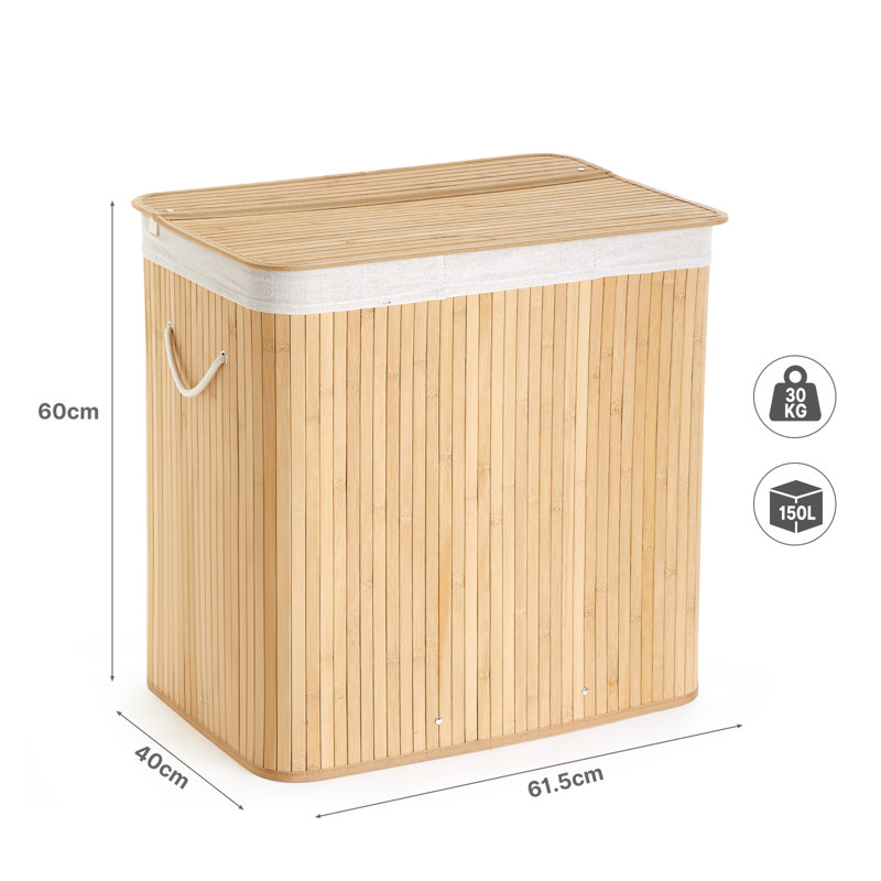 Bamboo Laundry Hamper with Handles