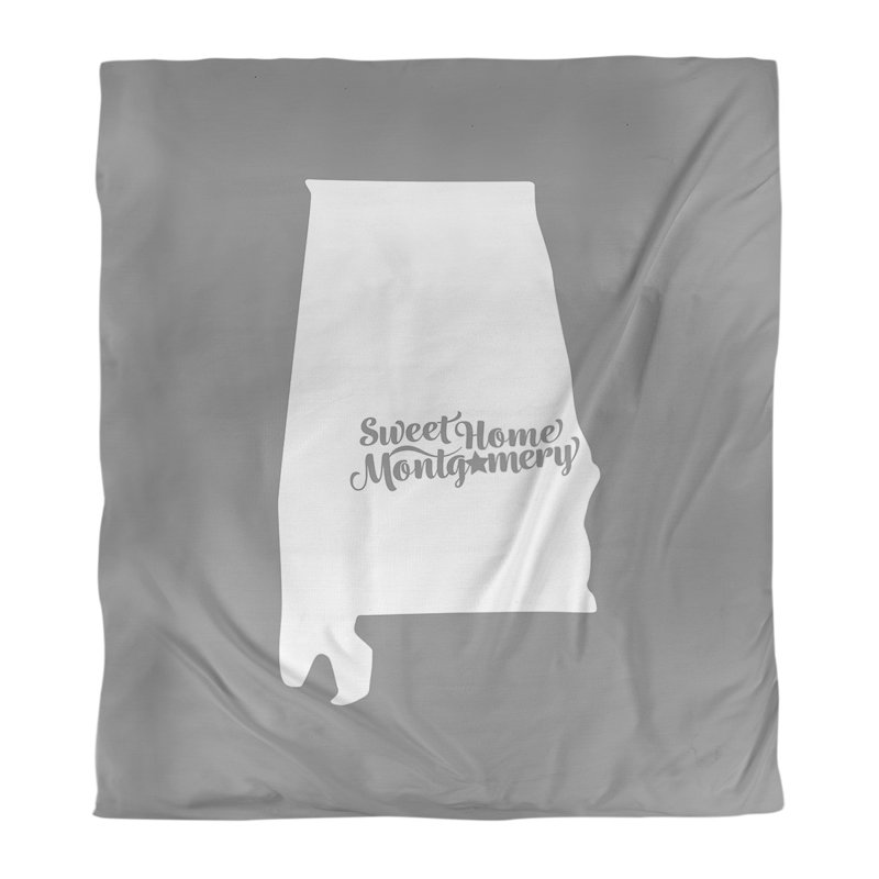 Housse de couette alabama montgomery, Housse de couette pour lit simple, Gris