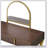 Coleen Vanity Desk With Mirror And Jewelry Tray, Walnut And Gold Finish, Spacious Storage For Cosmetics And Accessories