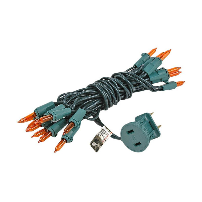 Mini-chaîne 20 ampoules pour l’extérieur 8,5' Pitman, ambre, vert
